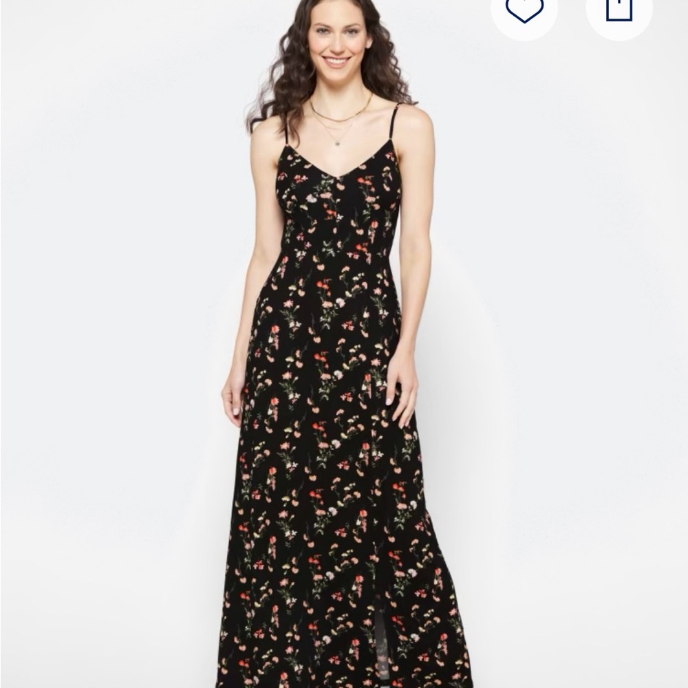 Nine Britton Black Floral Maxi Dress